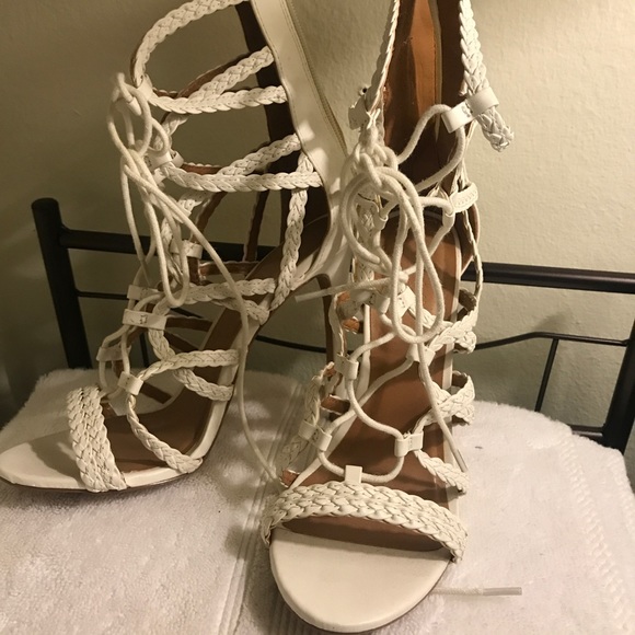 White Strappy Heals - Picture 3 of 8